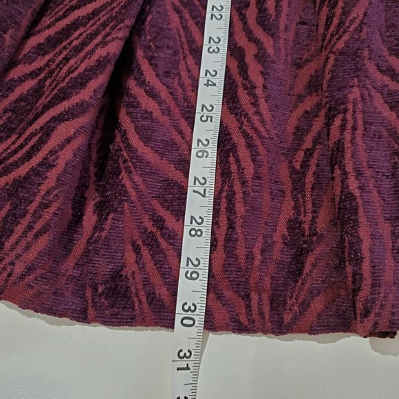 Free People Chenille Zebra Print Dress Size 0 Burgundy Red Drop Waist - Picture 8 of 8